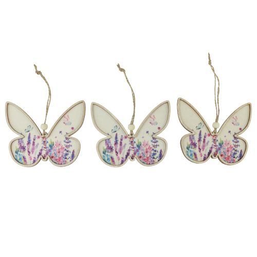 Floristik24 Butterfly Trædekoration Bøjle Linned 11,5x9,5cm 6 stk