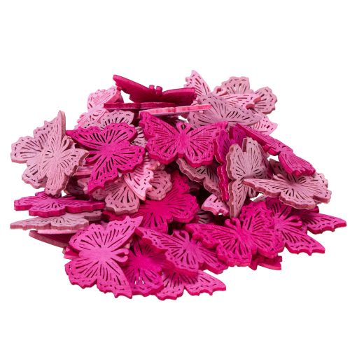 Artikel Dekorative sommerfugle-scatterelementer til forårslignende bord- og skålarrangementer, 4 cm, 72 stk.