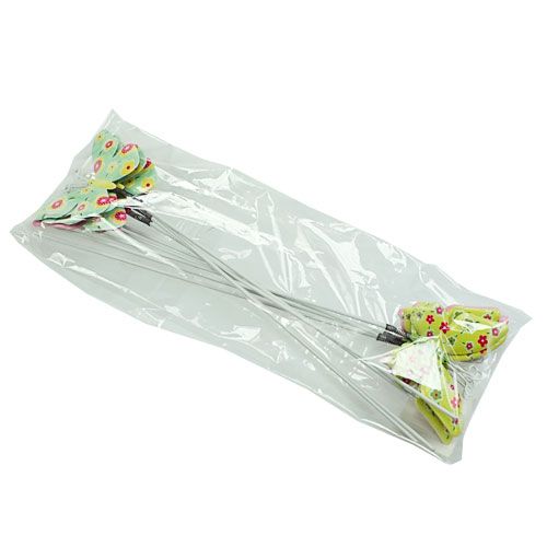 Floristik24 Sommerfugle med tråddåse farvet 6cmx5cm L24cm