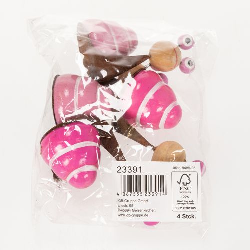 Artikel Sneglefigur med sjovt design, en charmerende forårsdekoration, 9 cm, 4 stk.