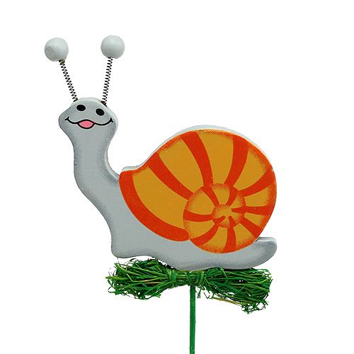 Floristik24 Snegl som stik 7cm L28cm 15stk