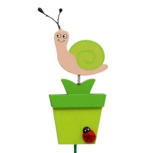 Floristik24 Snegl i potte 8,5cm L 28cm 16 stk