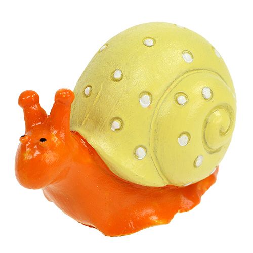 Floristik24 Snegle med limprik orange, gul 6 cm 12stk