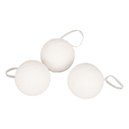 Floristik24 Snebolde deco bøjle kunstsne Ø5,5cm 6stk