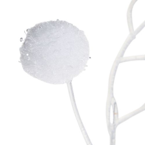Floristik24 Sneboldguirlande vinterdekoration hvid glitter L125cm