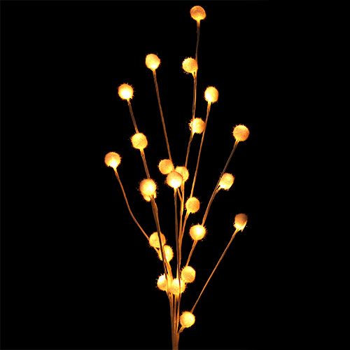 Floristik24 Sneboldgrene LED varm hvid 72 lys H1m 3stk