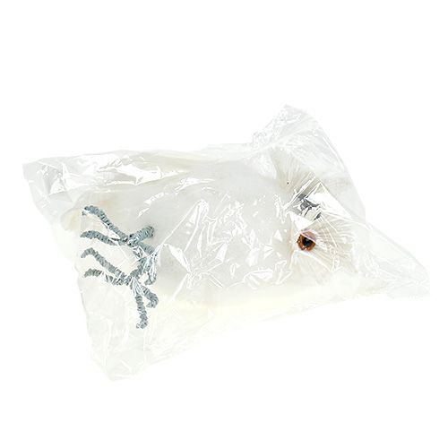 Floristik24 Snowy ugle hvid 18cm