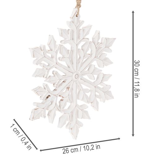 Stor dekorativ snefnug, hængende dekoration, 30 cm | Floristik24.dk