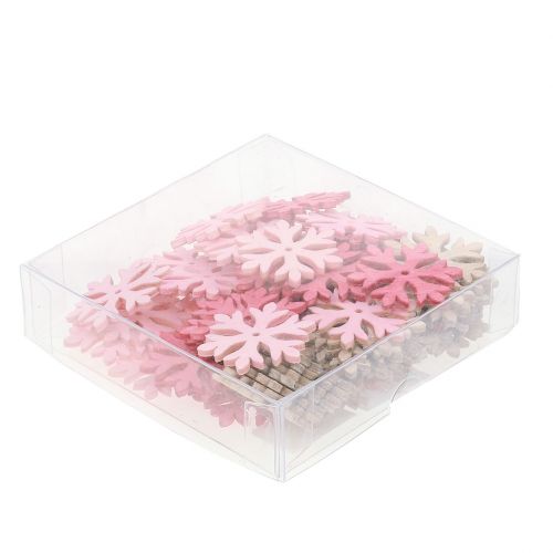 Artikel Snefnug til spredning pink, pink, natur Ø4cm 72 stk