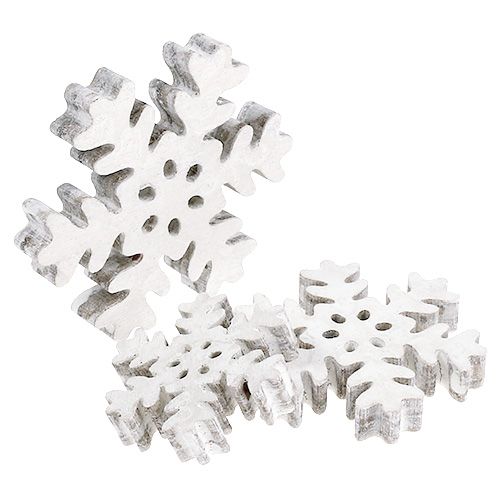Artikel Snowflake Ø3-5cm hvid 22stk