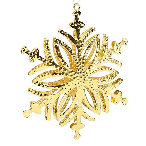 Floristik24 Metal snefnug guld 10cm 4 stk