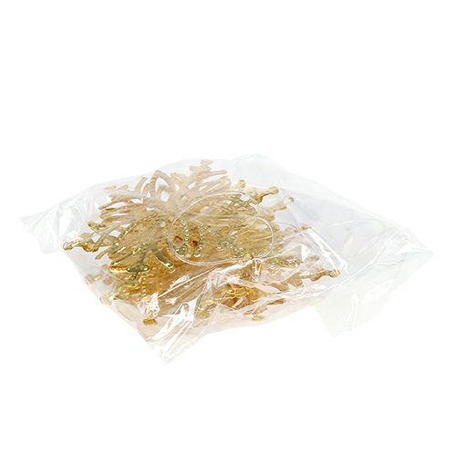 Floristik24 Metal snefnug guld 10cm 4 stk