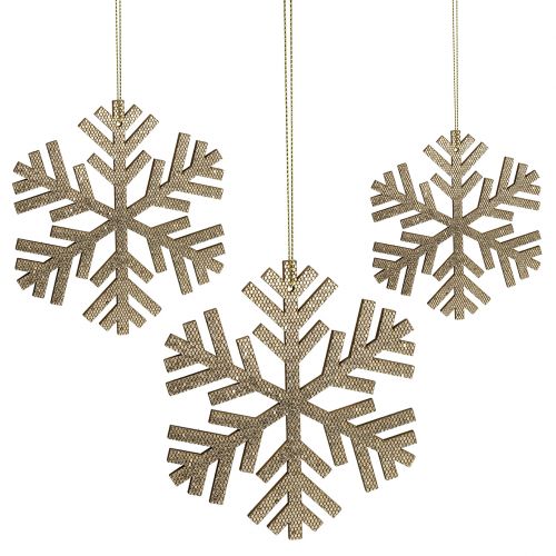 Floristik24 Snowflake guld til ophæng Ø8cm - Ø12cm 9stk