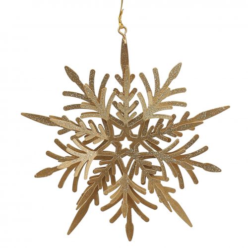 Artikel Snowflake 3D effekt guld 16cm x 15,5cm 2 stk