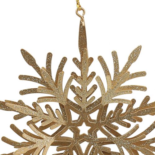 Artikel Snowflake 3D effekt guld 16cm x 15,5cm 2 stk