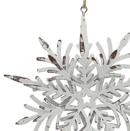 Floristik24 Snowflake 3D-effekt hvid 16cm x 15,5cm 2stk