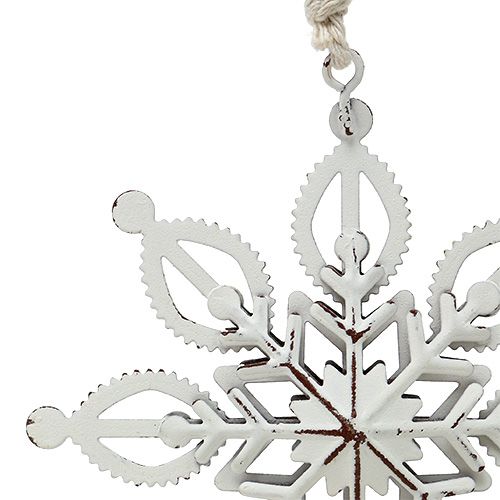 Floristik24 Metal snefnug hvid 10,5-11cm 4 stk
