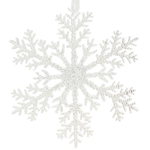 Floristik24 Snefnug dekoration iskrystal til ophæng 18×20cm 4stk