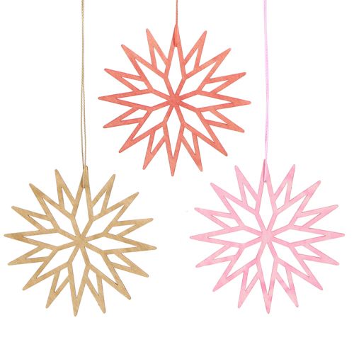 Snefnug dekoration træ træ dekorationer orange 10cm 12 stk