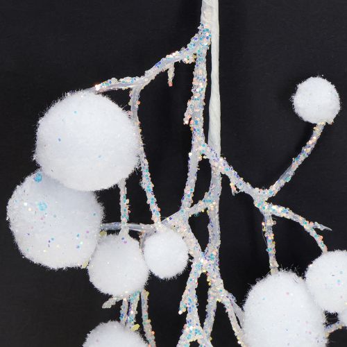 Artikel Snefnugdekorationsgrene til ophængning af glitter 30 cm 2 stk.