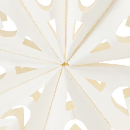 Artikel Snefnug julepynt lavet af papir, hvid, 15 cm, 4 stk.