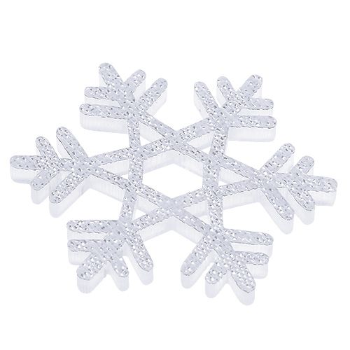 Floristik24 Snowflakes Ø3.5cm med glimmer 12stk