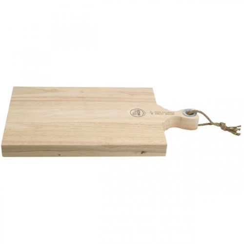 Floristik24 Skærebræt i mangotræ, dekorativ bakke med håndtag ægte træ 38 × 26,5 cm L48 cm