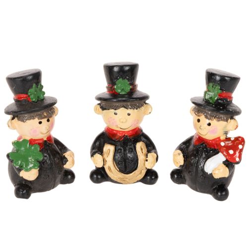 Heldig amulet skorstensfejerfigur til at klistre, 5 cm, 6 stk. købe | Floristik24.dk