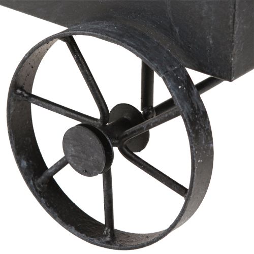 Artikel Trillebør dekorativ metal plantekasse antracit L37cm