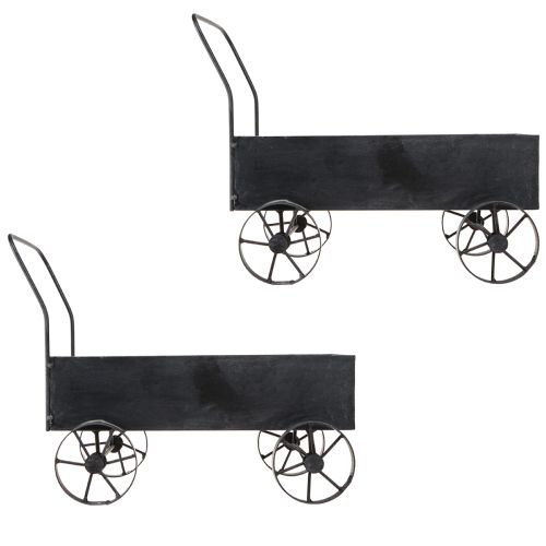 Artikel Trillebør dekorativ metal plantekasse antracit L37cm