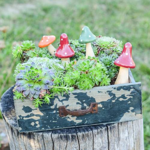 Floristik24 Skuffe til plantning af antikblåt træ 24 × 22cm