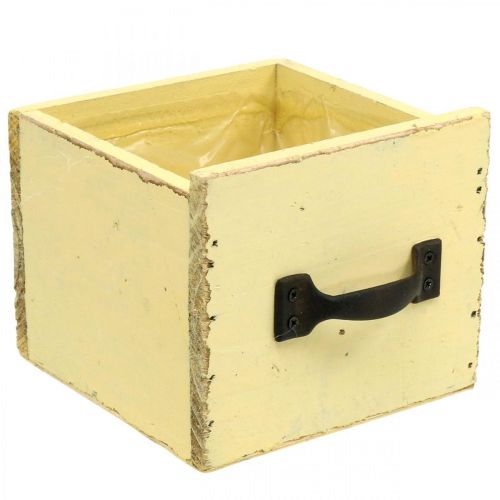 Lurvet dekorativ skuffe til plantning af gult træ 12,5×12,5×10cm
