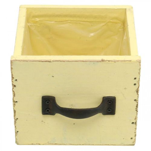 Artikel Lurvet dekorativ skuffe til plantning af gult træ 12,5×12,5×10cm