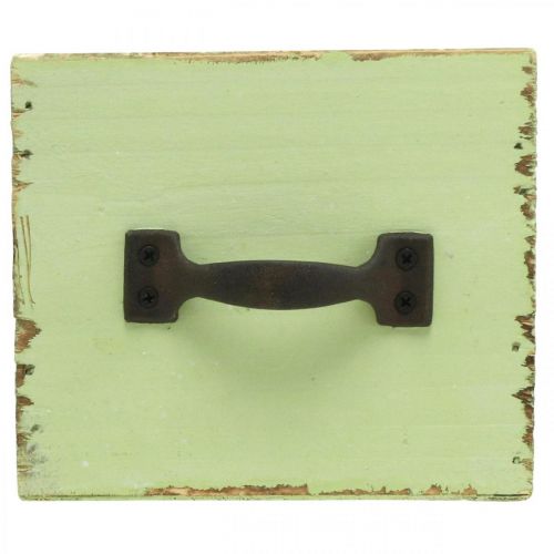 Artikel Plantekasse lysegrøn shabby chic 12,5×12,5×10cm