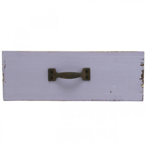 Artikel Plantekasse Dekorationsskuffe Shabby Chic Træ Lilla 25×13×8cm