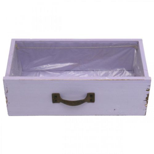 Artikel Plantekasse Dekorationsskuffe Shabby Chic Træ Lilla 25×13×8cm