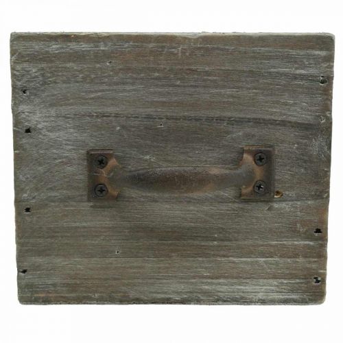 Floristik24 Planteskuffe shabby chic trædekoration natur 12,5×12,5×11cm