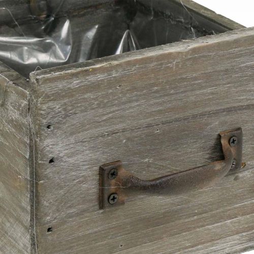 Floristik24 Planteskuffe shabby chic trædekoration natur 12,5×12,5×11cm