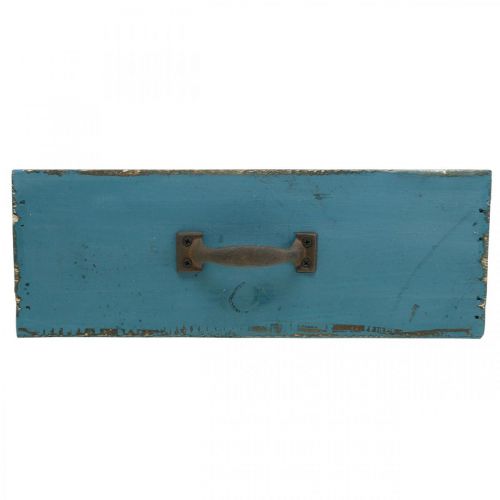 Floristik24 Plantekasseskuffe træ shabby chic blå 25x13x9cm