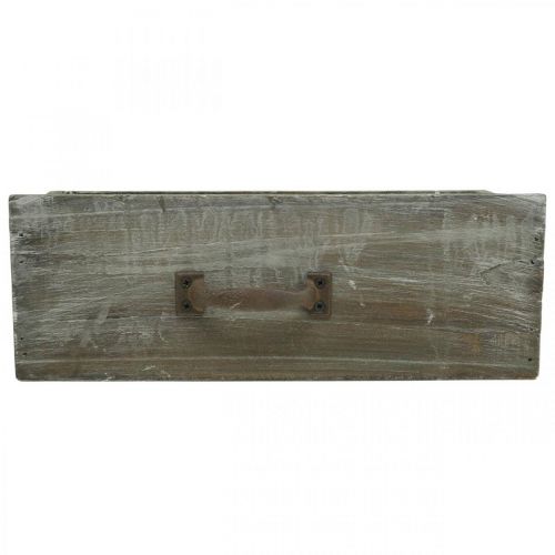 Floristik24 Plantekasseskuffe træ shabby chic vasket hvid 25x13x9cm