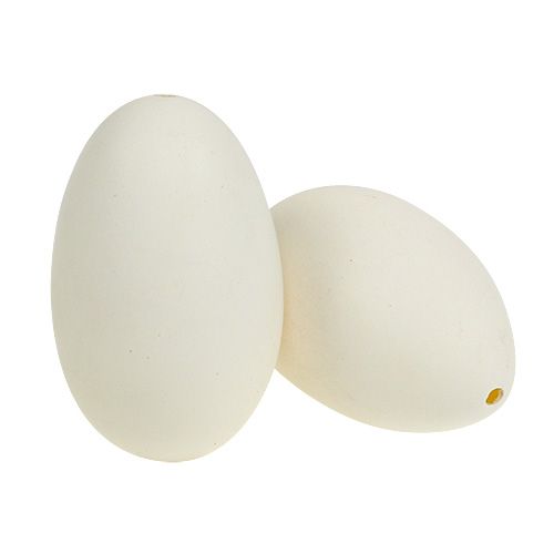 Floristik24 Svaneæg 9cm hvide 4 stk