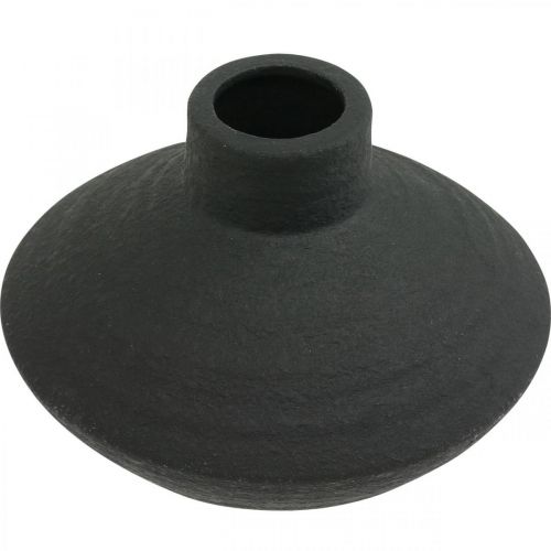 Floristik24 Sort keramik vase dekorativ vase flad løgformet H10cm
