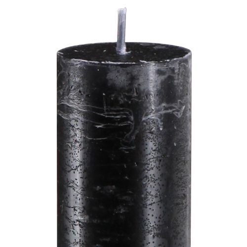 Floristik24 Sorte lys ensfarvede pindelys 34x300mm 4 stk