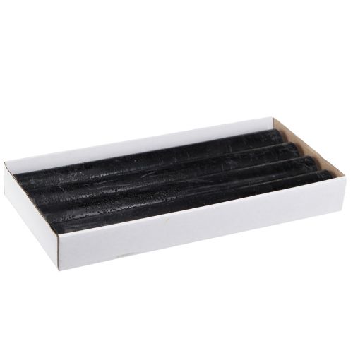 Floristik24 Sorte lys ensfarvede pindelys 34x300mm 4 stk