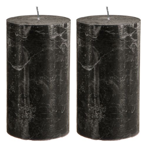 Artikel Sorte lys, ensfarvede søjlelys 85×150mm 2 stk
