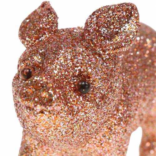 Floristik24 Dekorativ svinglitter pink 10 cm 8stk