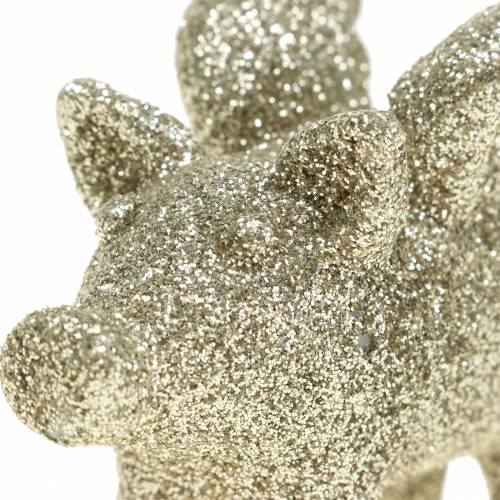 Floristik24 Pyntegris med vinger guld glimmer 6cm