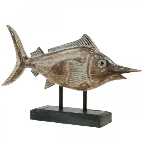 Floristik24 Sværdfisk Deco Fisk Træ Maritime Deco L40×H24,5cm