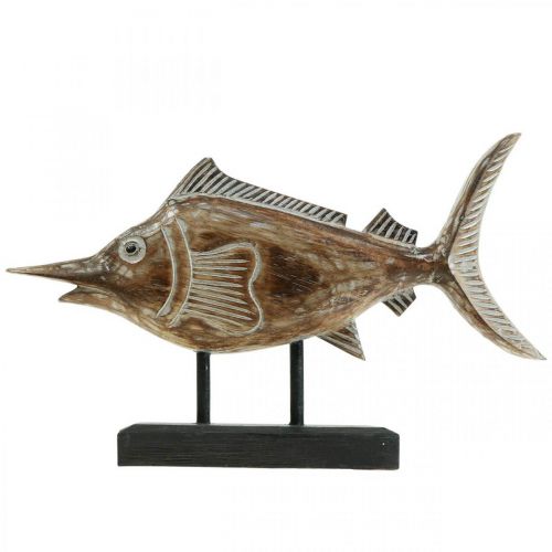 Floristik24 Sværdfisk Deco Fisk Træ Maritime Deco L40×H24,5cm