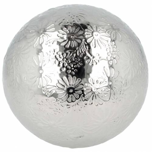 Floristik24 Flydende kugleblomster sølvmetal Ø10cm